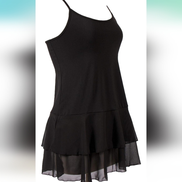 Black ruffle tunic camisole - Picture 3 of 8